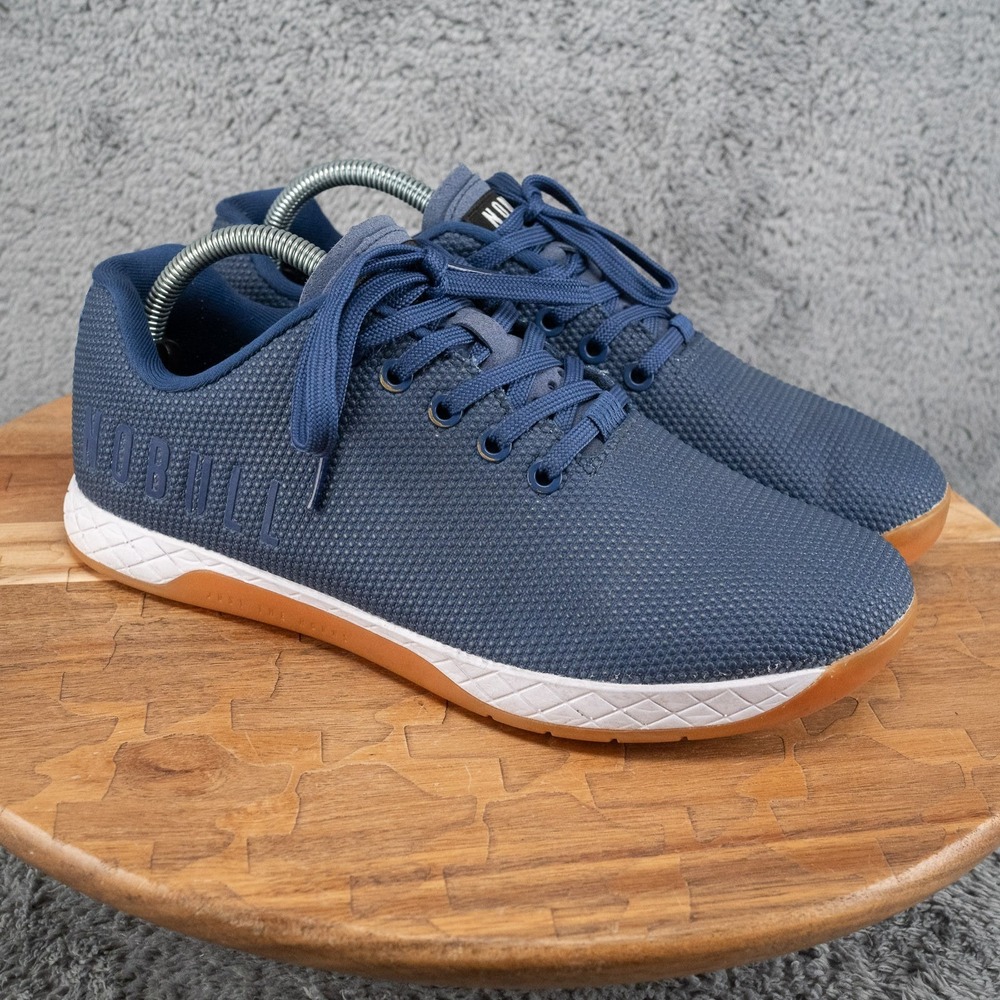 NOBULL Blue Trainers Mesh Breathable Workout Shoes Gum Sole Mens Sz 8.5 Wmns 10